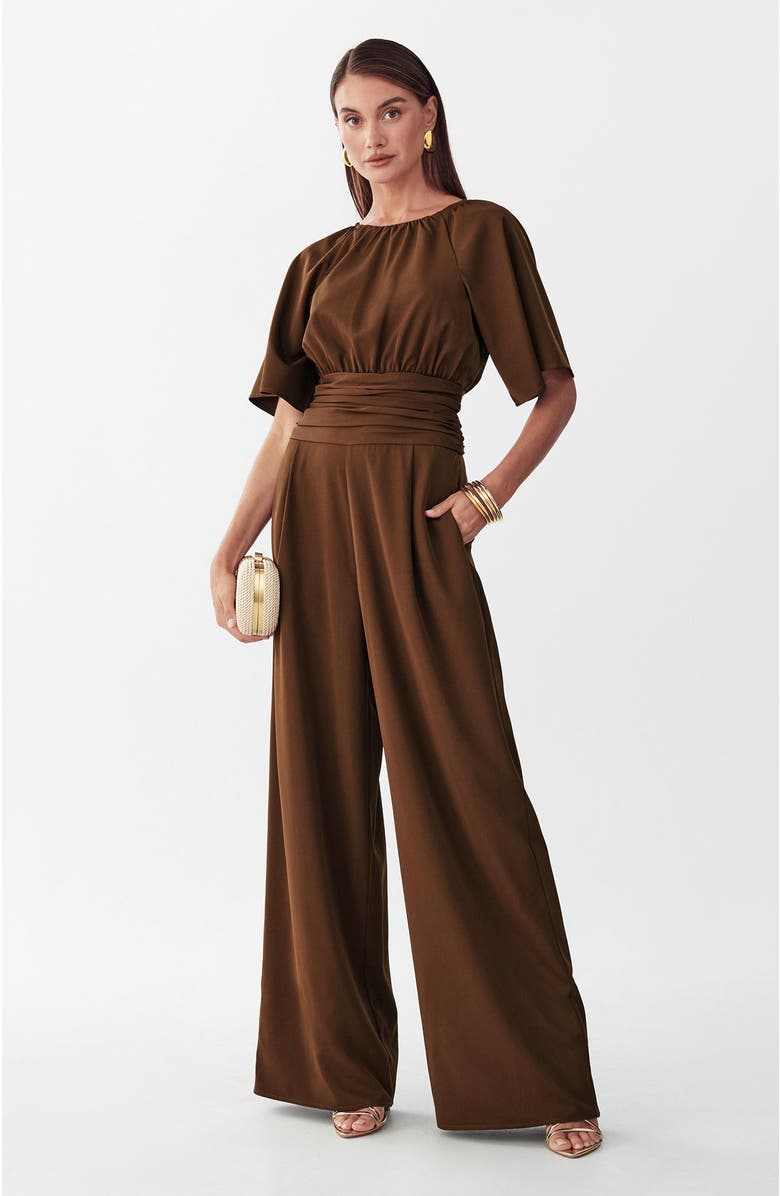 WILLA Penny Jumpsuit, Alternate, color, Chocolate