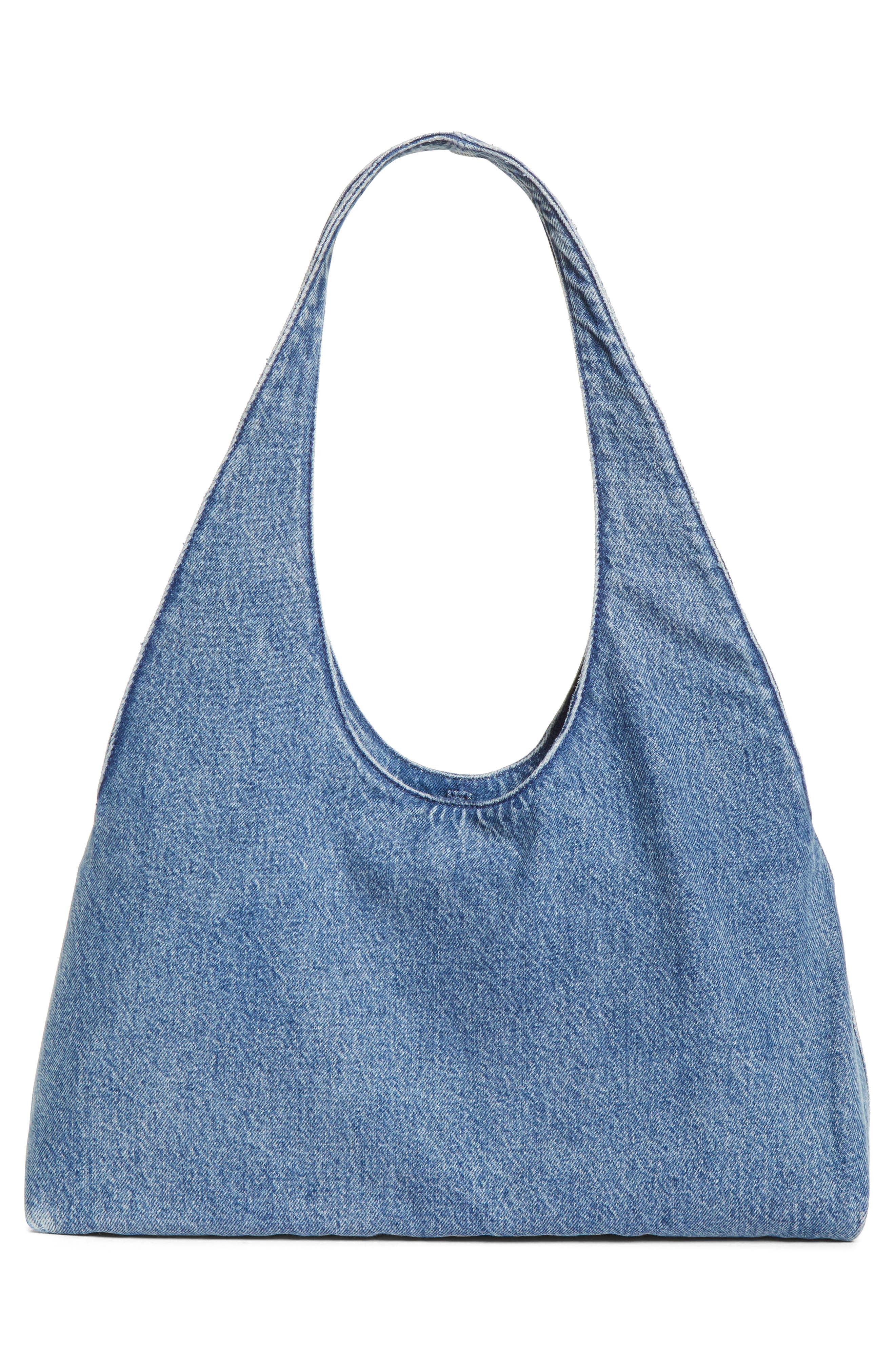 Alexander Wang Medium Pike Denim Hobo Bag, Alternate, color, Vintage Medium Indigo