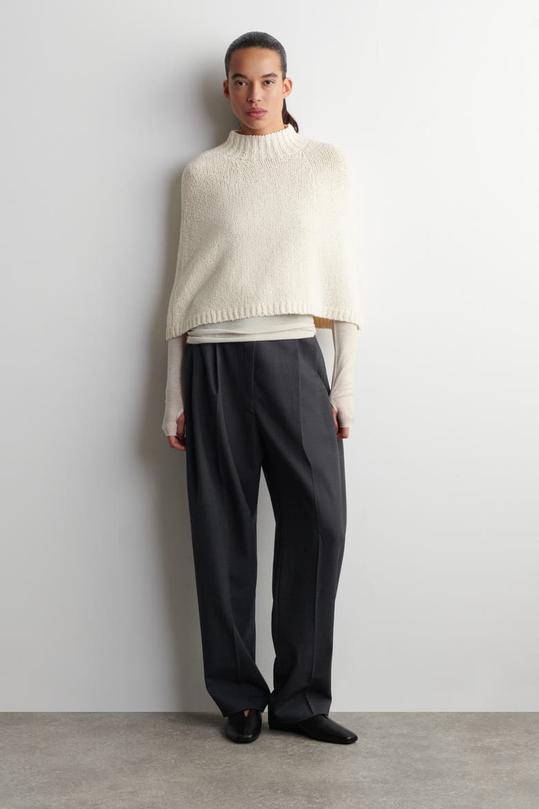 Merino-cashmere Cape, Alternate, color, CREAM