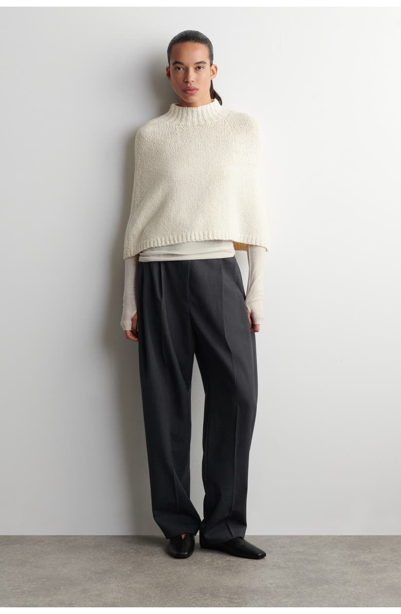 COS Merino-cashmere Cape, Alternate, color, Cream