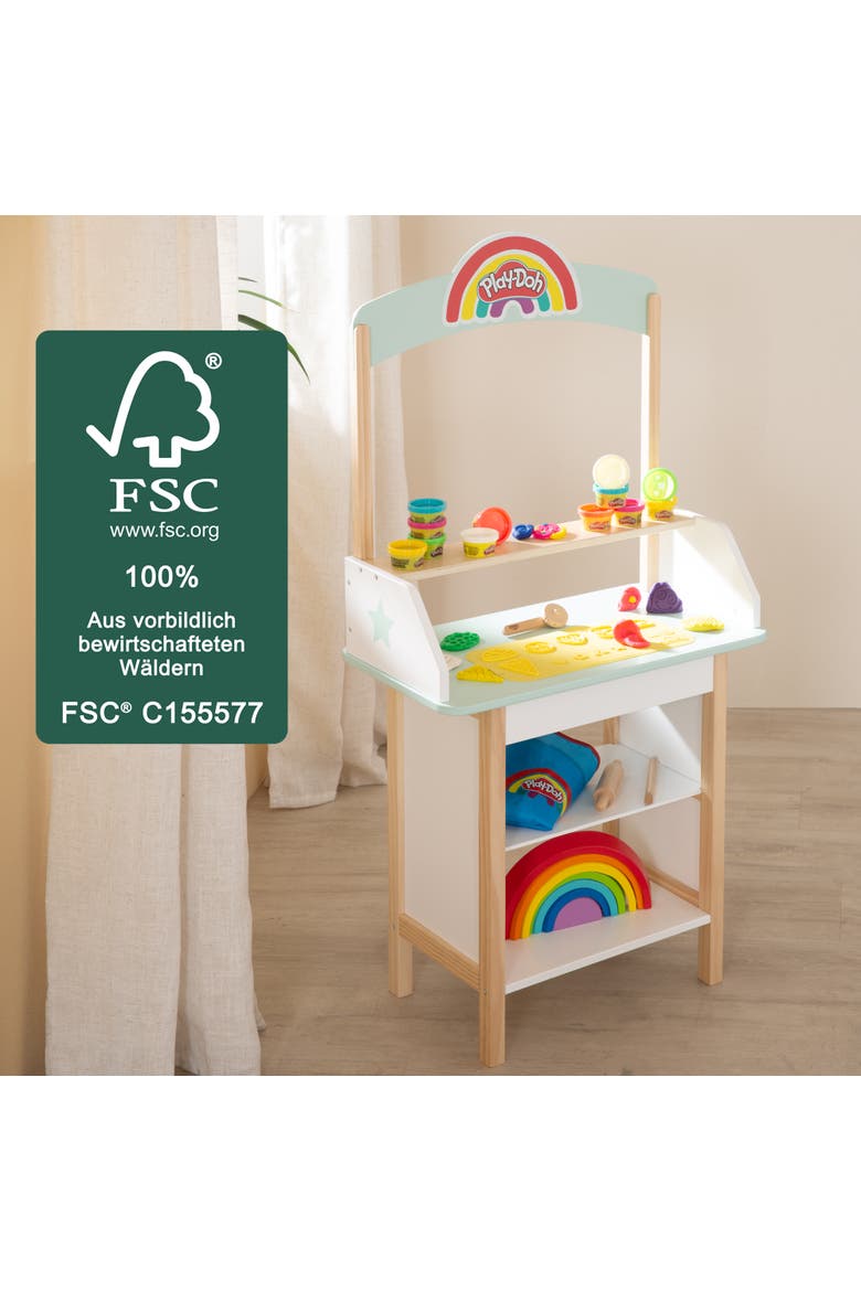 Playdoh Ice Cream Stand Play Center With 12 Containers & Wooden Tools, Age 3+, Alternate, color, Multicolored