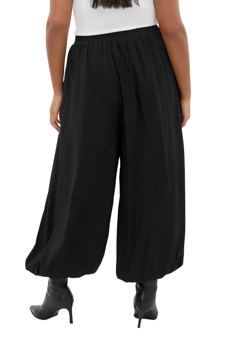 Flow Wide Leg Pleated Pants, Alternate, color, BLACK