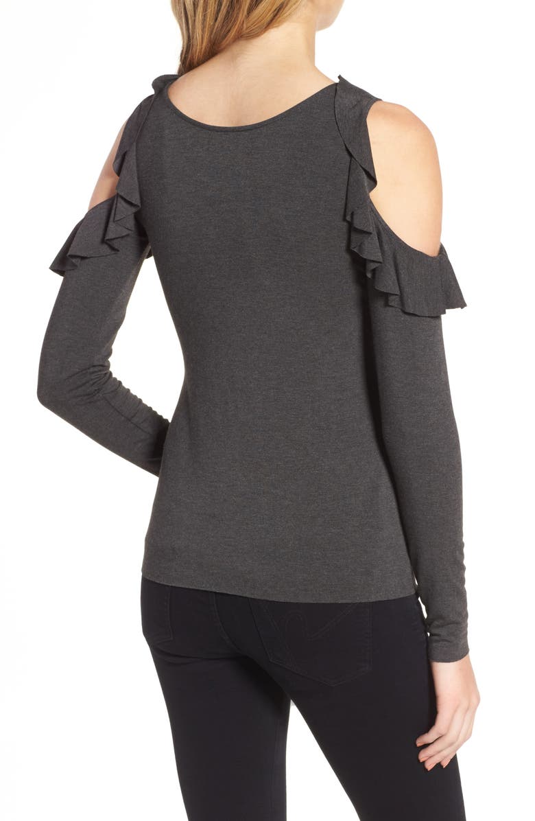 Bailey 44 Ruffle Cold Shoulder Top, Alternate, color, 