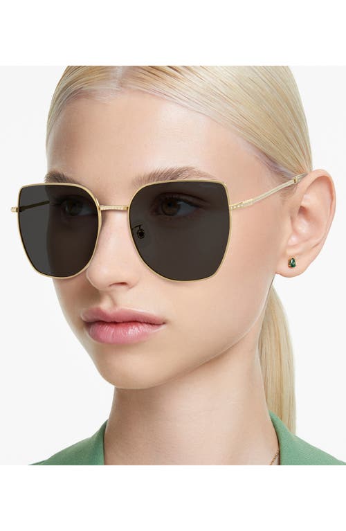 Swarovski 59mm Polarized Square Irregular Sunglasses In Brown