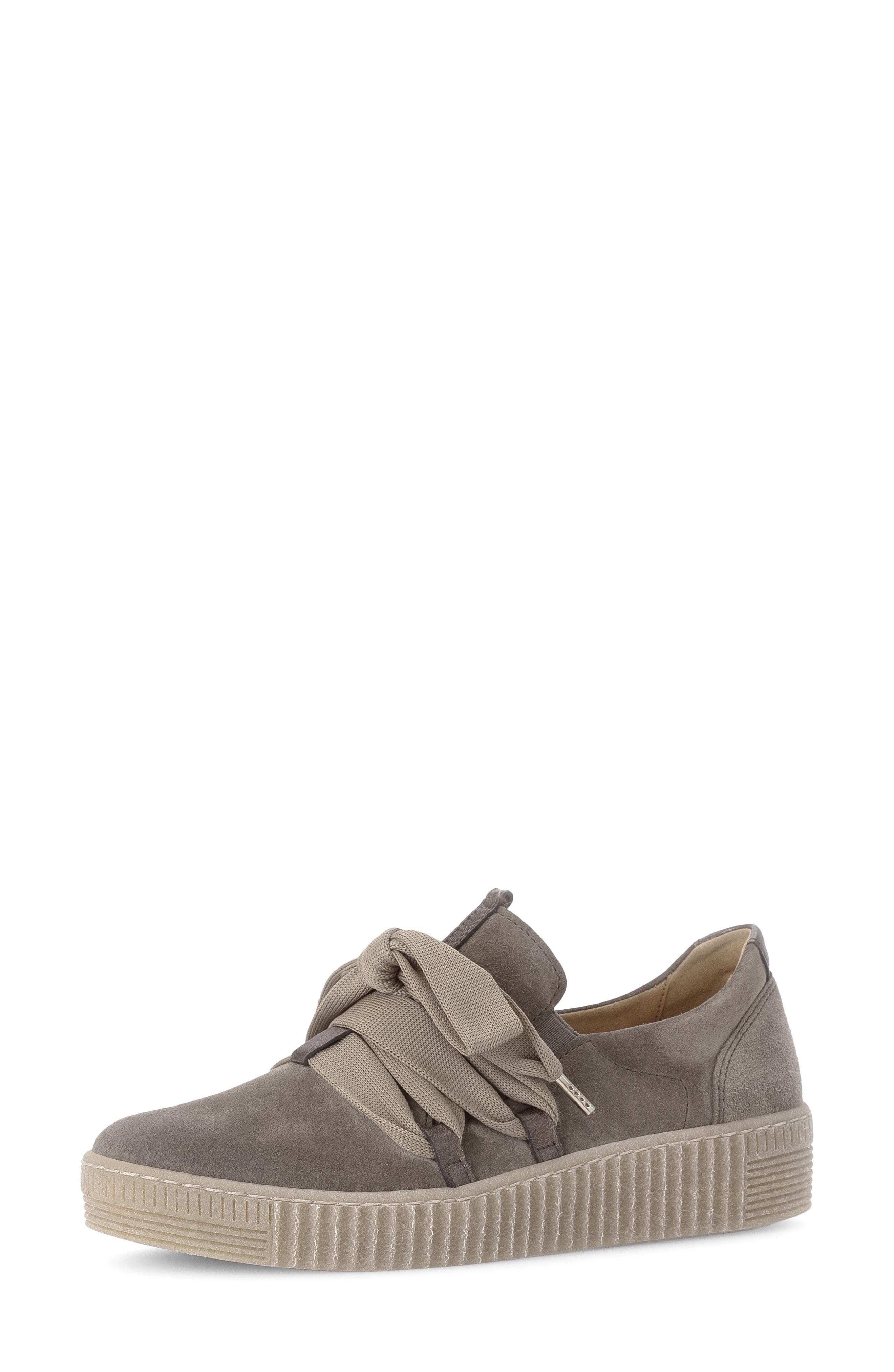 Gabor Leather Platform Sneaker, Main, color, Mohair
