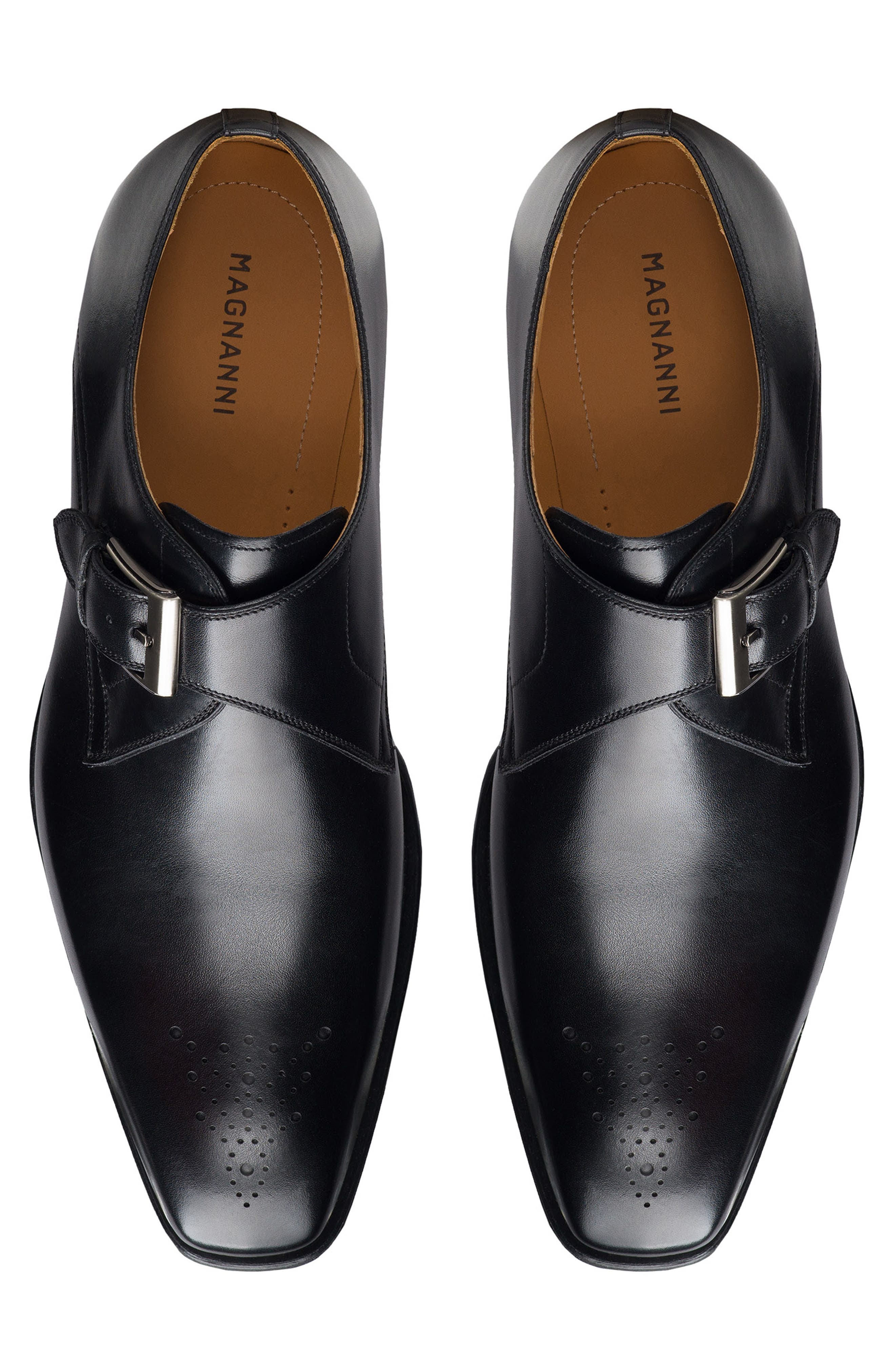 Magnanni Marco II Perforated Toe Monk Shoe, Alternate, color, 