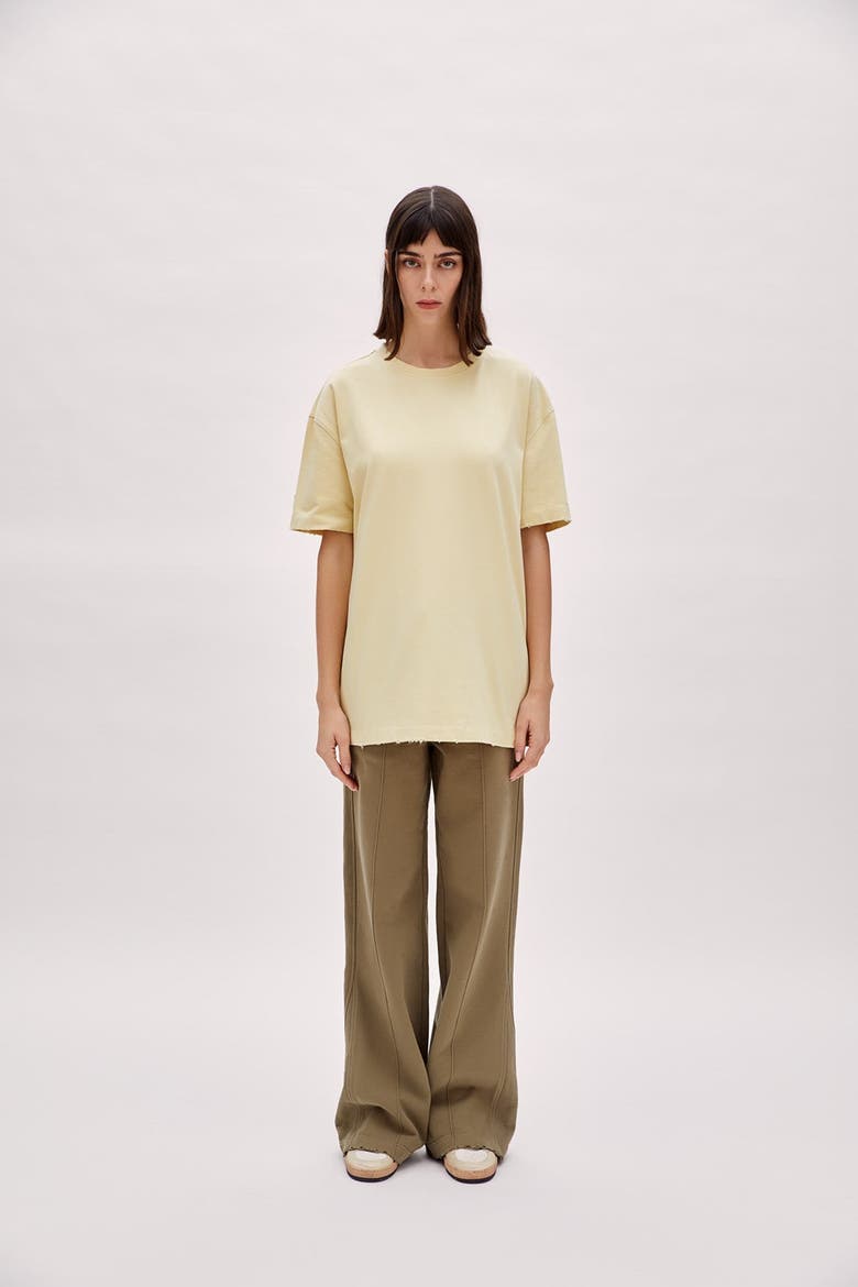 Cotton Destroyed Logo Tee, Alternate, color, Chino Green