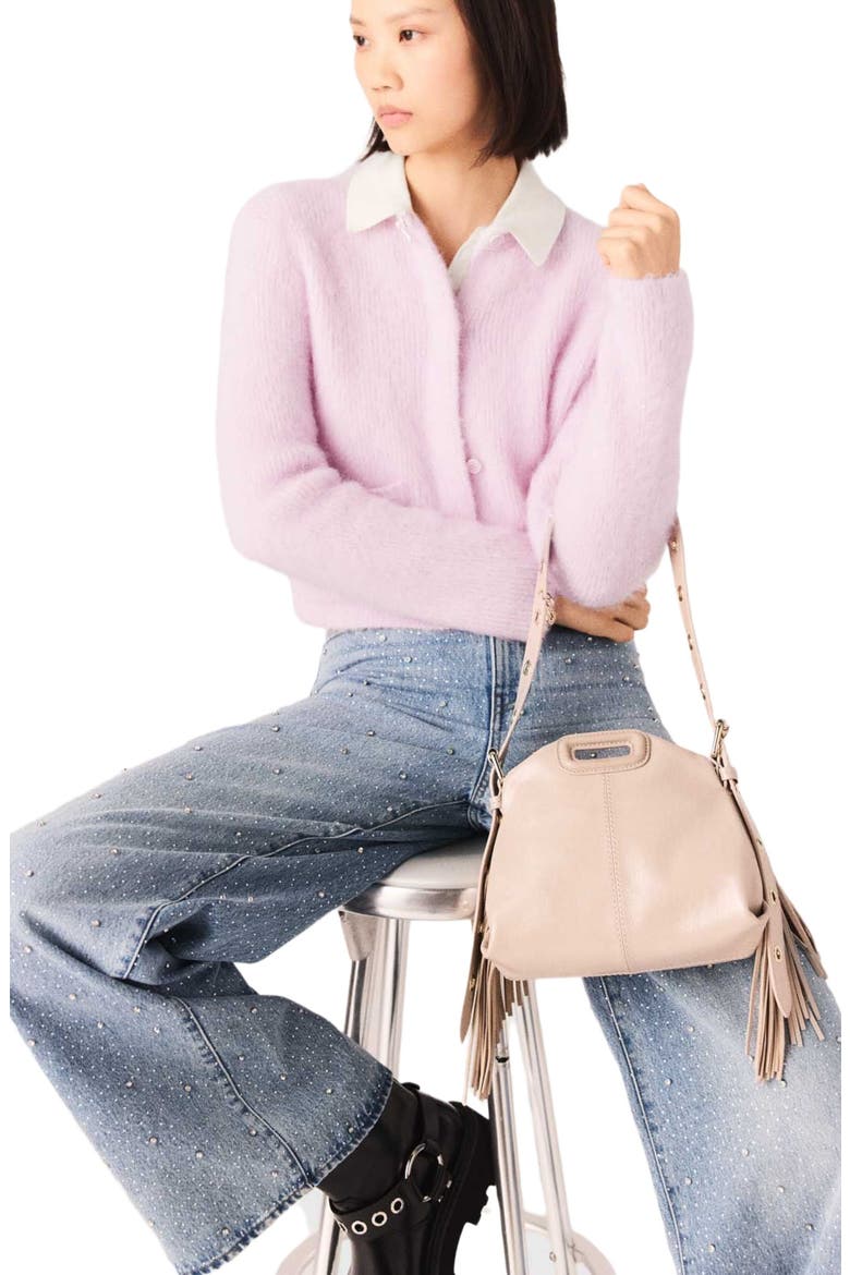 Jewelled bow cardigan, Alternate, color, Pink