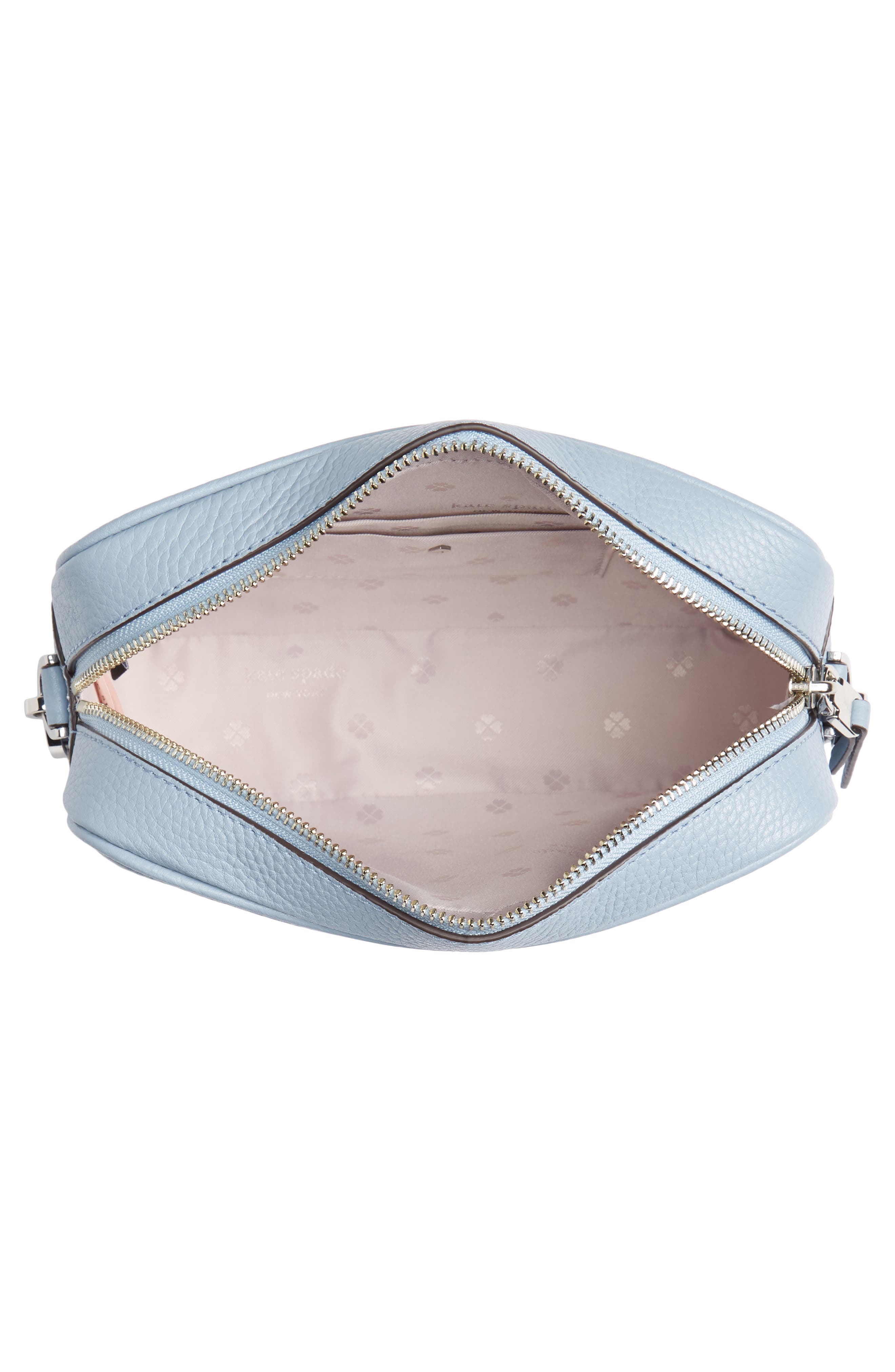 medium polly leather camera bag, Alternate, color, HORIZON BLUE