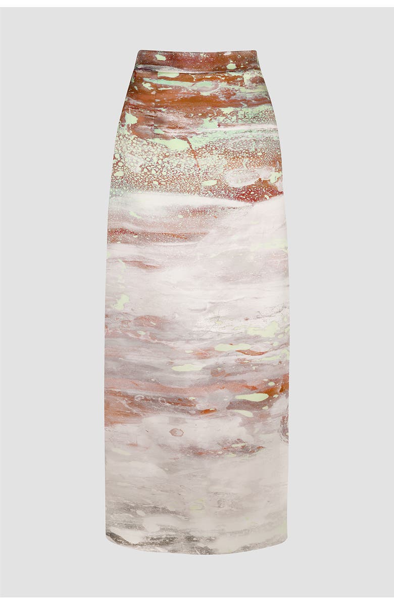 Roksanda Irma High Waisted Printed Skirt, Alternate, color, Brush Mint / Cinnamon / White