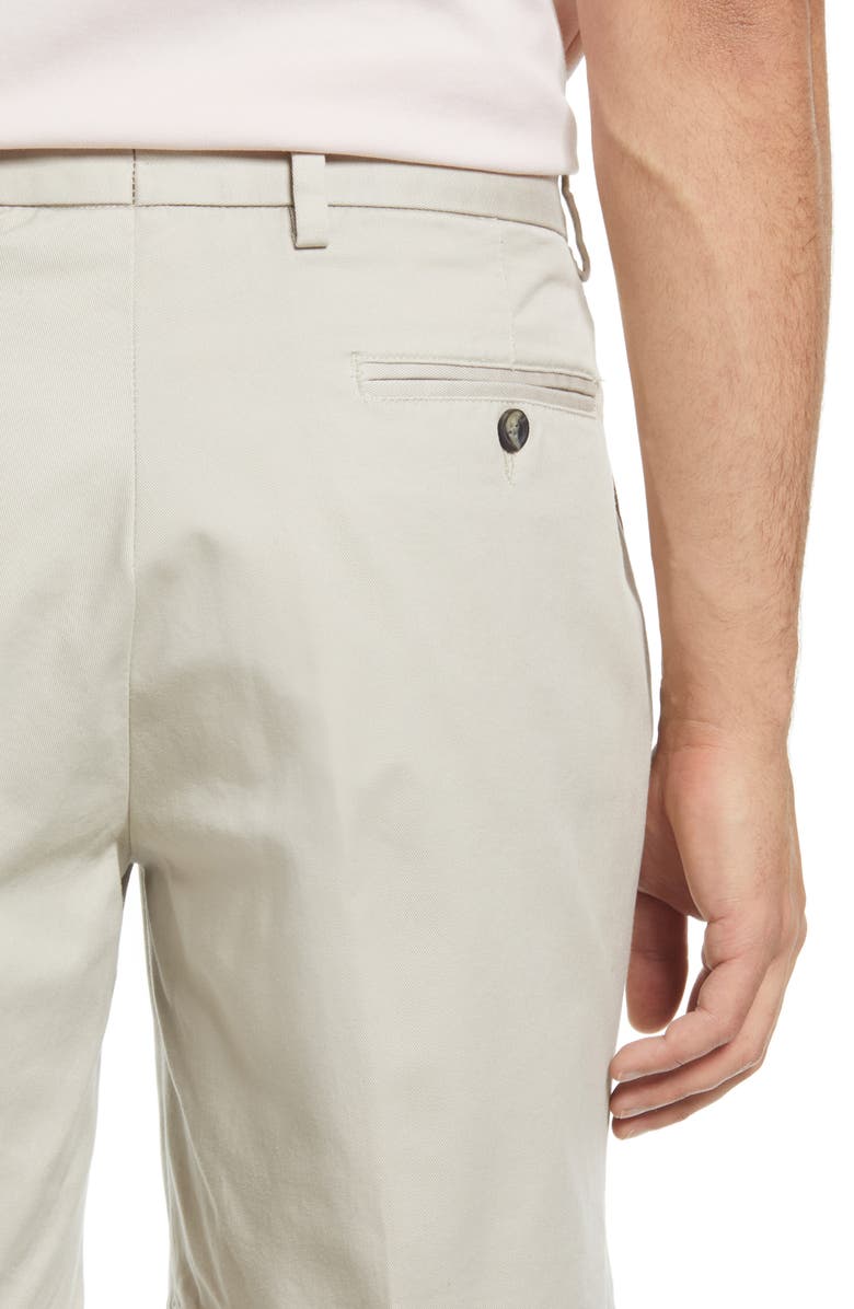 Berle Charleston Khakis Pleated Chino Shorts, Alternate, color, Stone