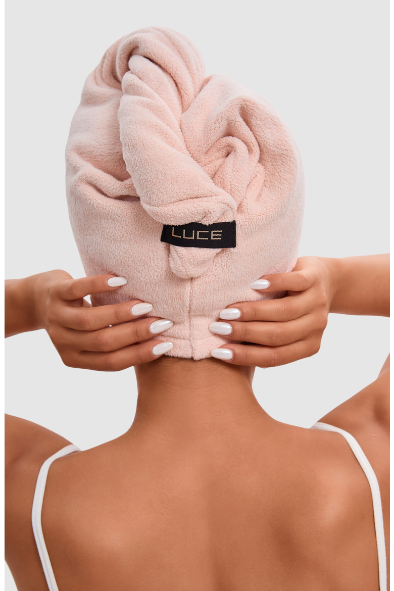 Adjustable Hair Towel Wrap - Eco-Friendly and Ultra-Absorbent, Alternate, color, PINK