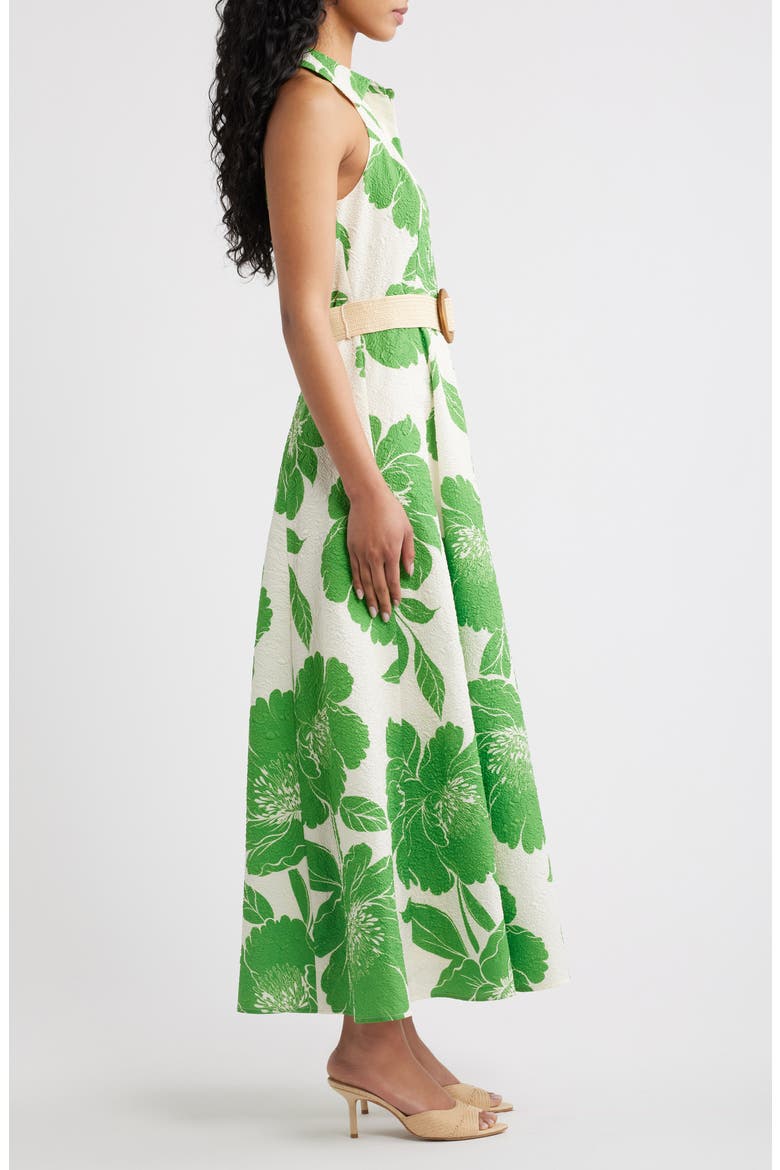 Sleeveless Print Maxi Dress, Alternate, color, IVORY GREEN