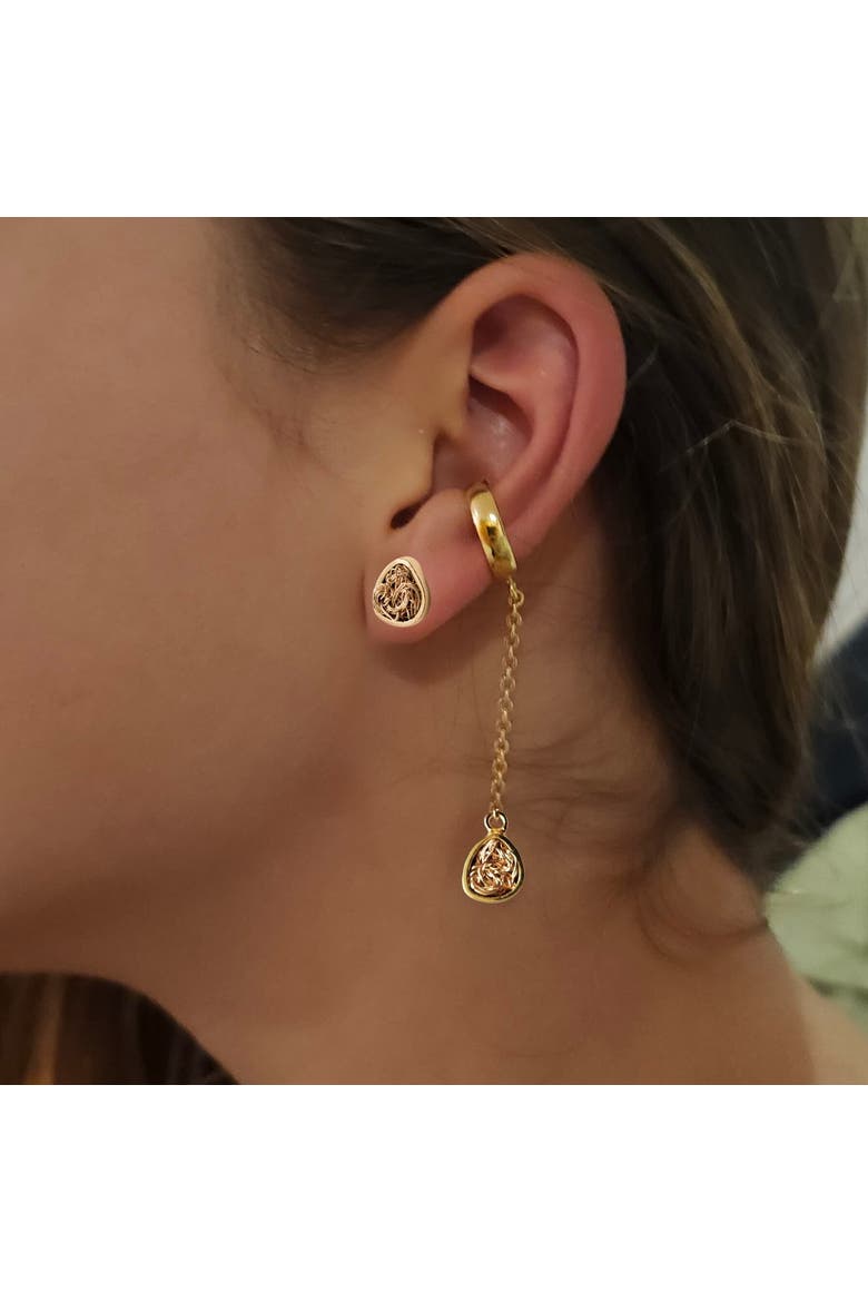 Asymmetrical Ear Cuff Set, Alternate, color, Gold