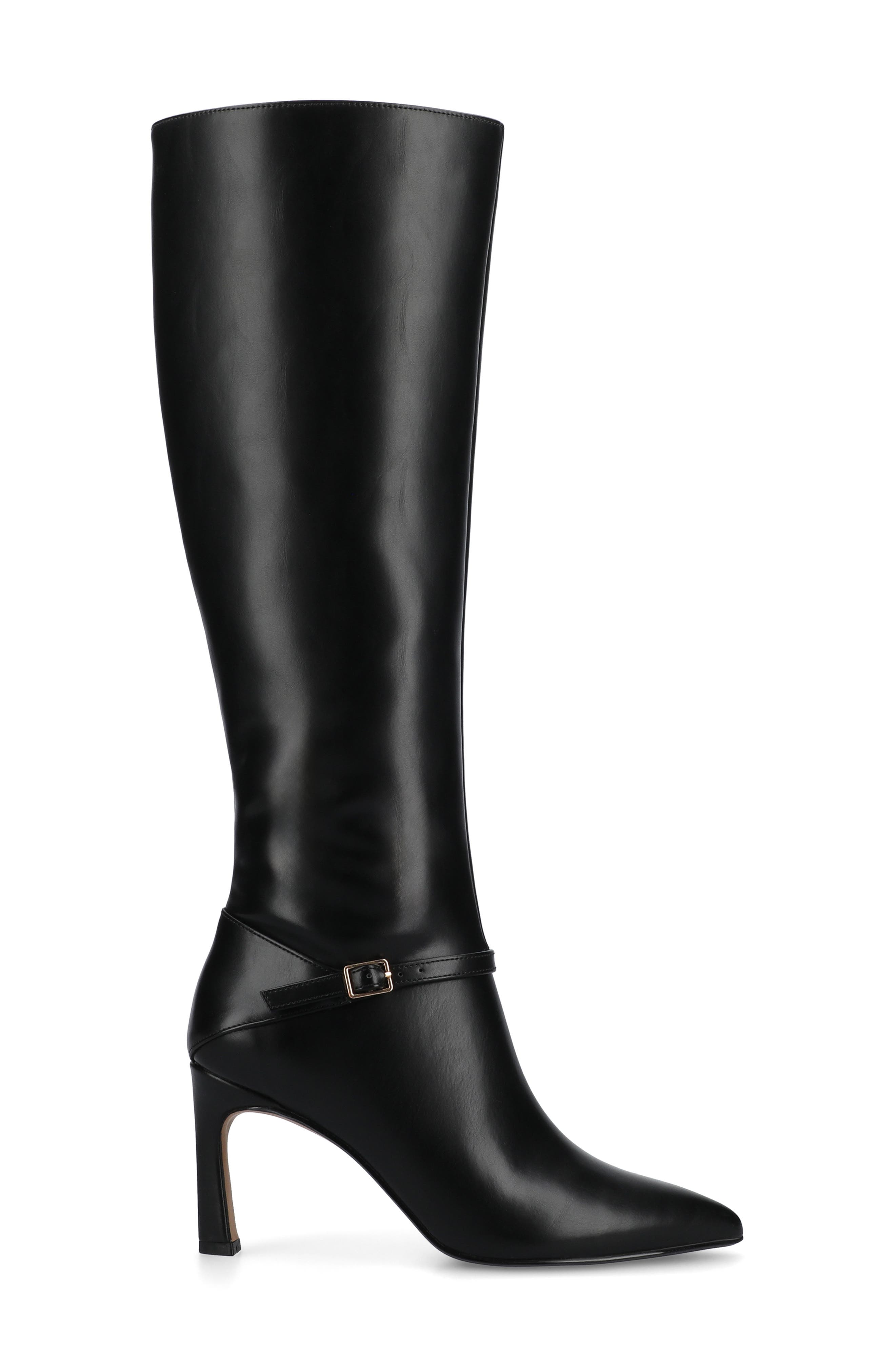 Journee Collection Elara Tall Boot, Alternate, color, Black