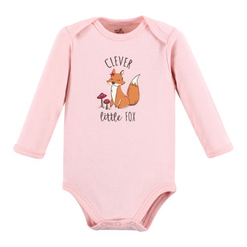Touched By Nature Organic Long-sleeve Bodysuit 3pk In Pink