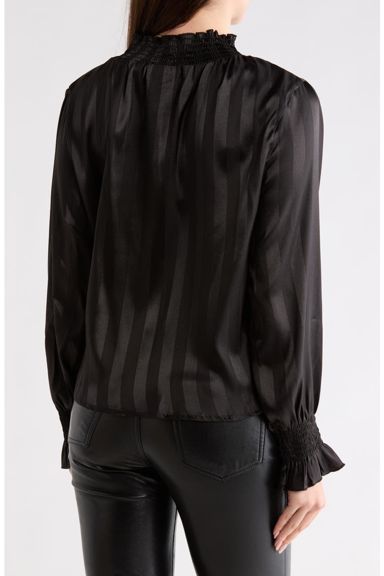 Stripe Long Sleeve Top, Alternate, color, BLACK