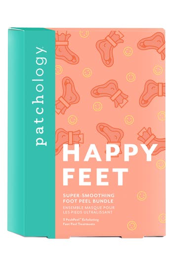 Patchology Happy Feet Super Smoothing Foot Mask Set $60 Value In Transparent