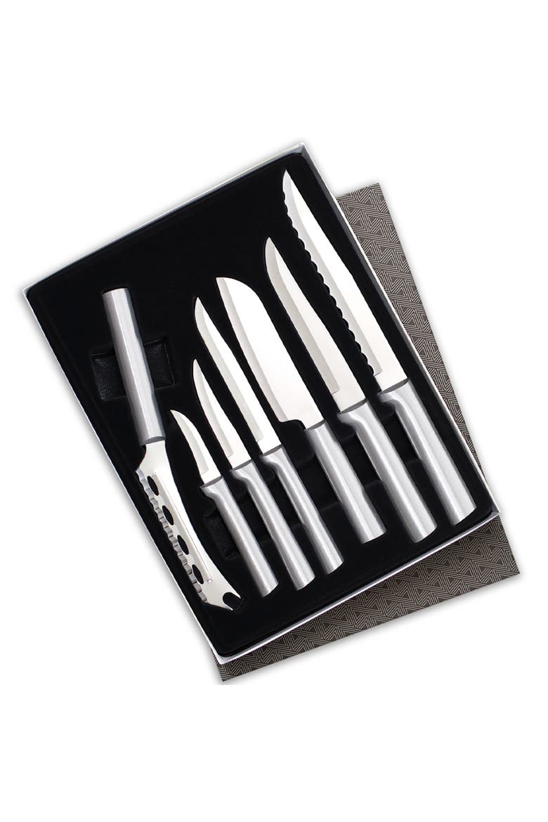 7 Piece Starter Knife Set Part 2 with Gift Box, Main, color, Silver