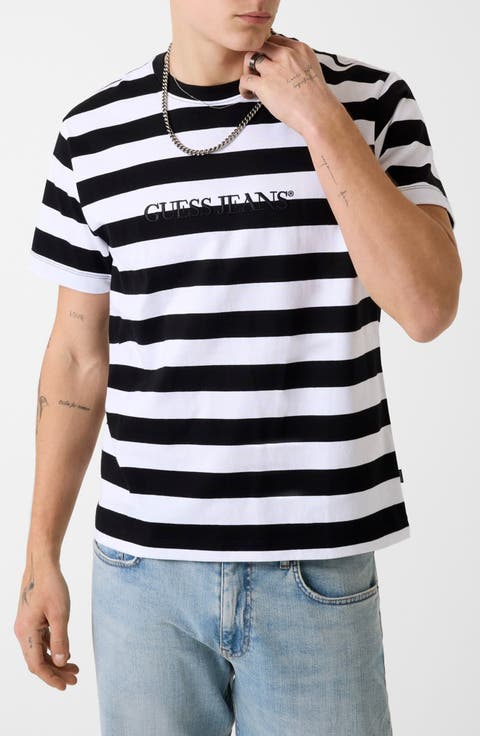 Yarn Dye Stripe Organic Cotton T-Shirt