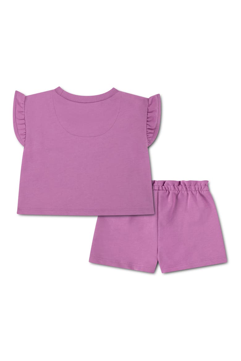 French Terry T-Shirt and Shorts Set, Alternate, color, P64LIGHT M