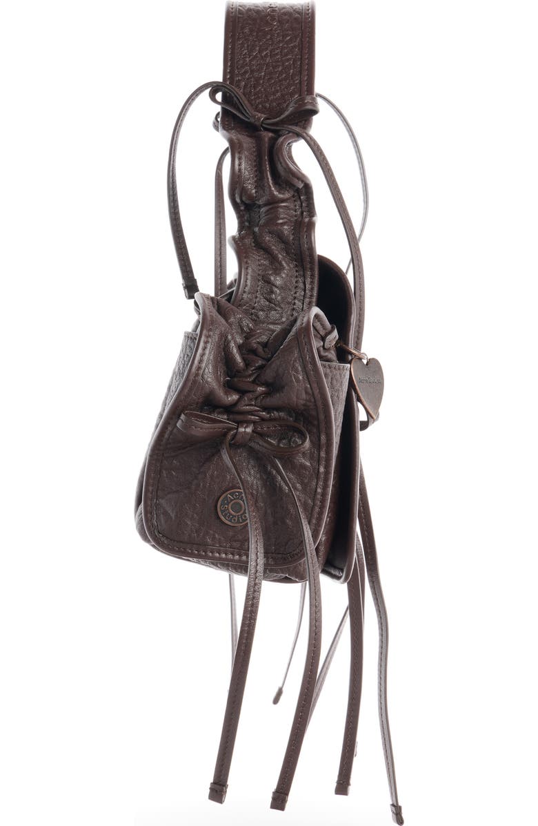 Acne Studios Multipocket Big Grainy Leather Shoulder Bag, Alternate, color, Chocolate Brown