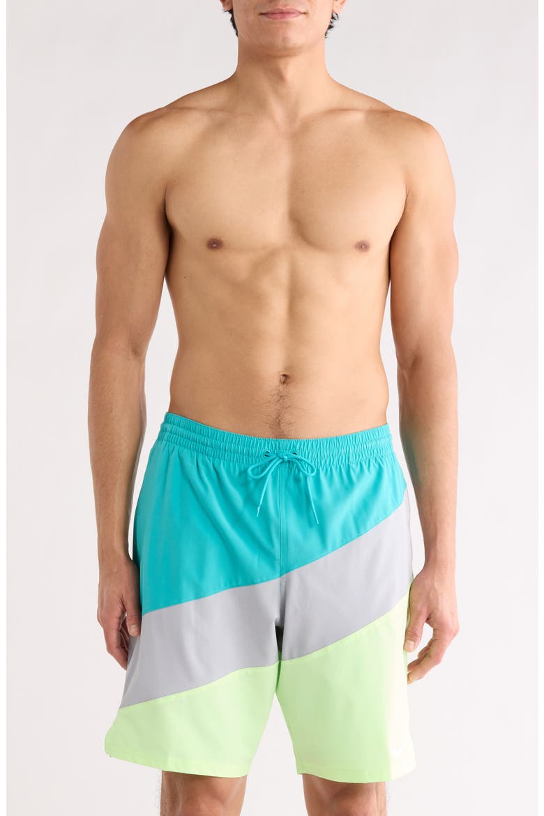 9-Inch Volley Swim Trunks, Main, color, DUSTY CACTUS