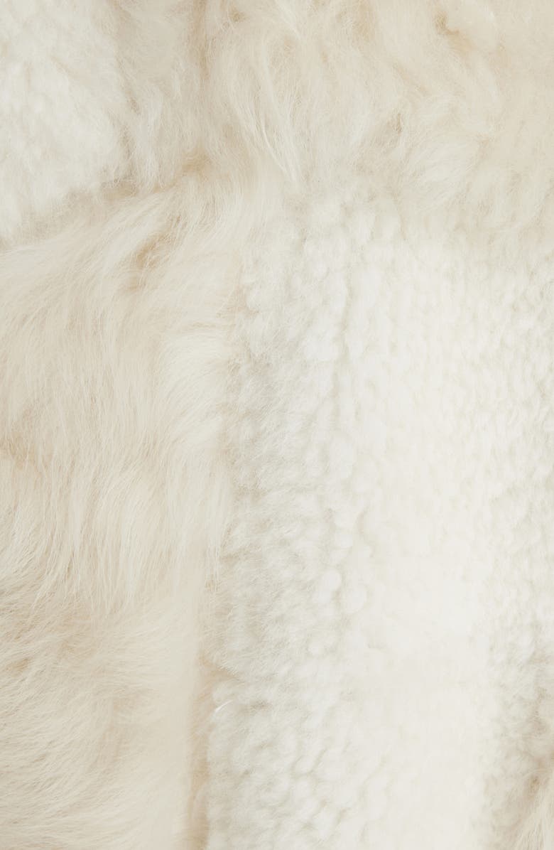 Chloé Genuine Shearling Patchwork Duster Vest, Alternate, color, 