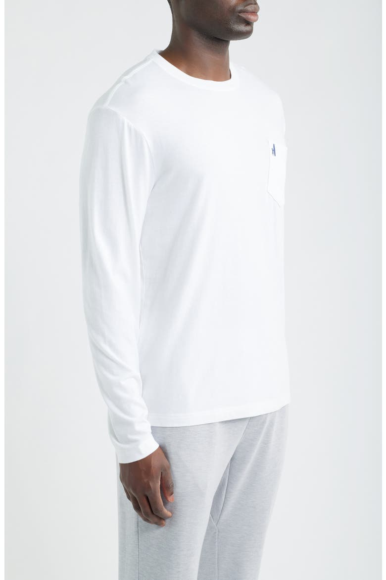 Surfer Dude Long Sleeve Pocket T-Shirt, Alternate, color, WHITE