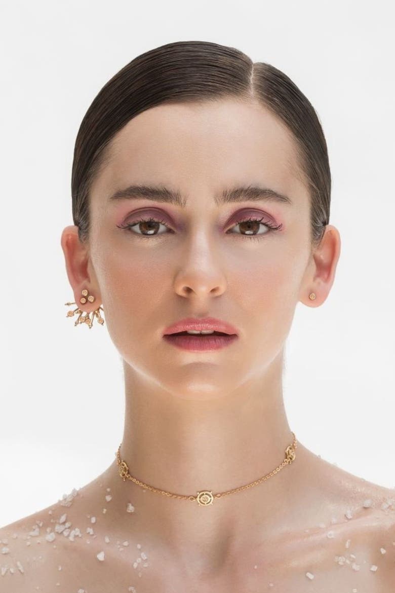 Constellation Ear Jacket Earrings, Alternate, color, Gold