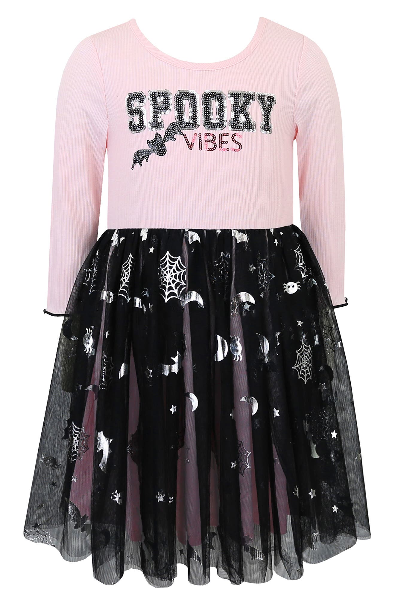 Kids' Sequin Spooky Tiered Dress