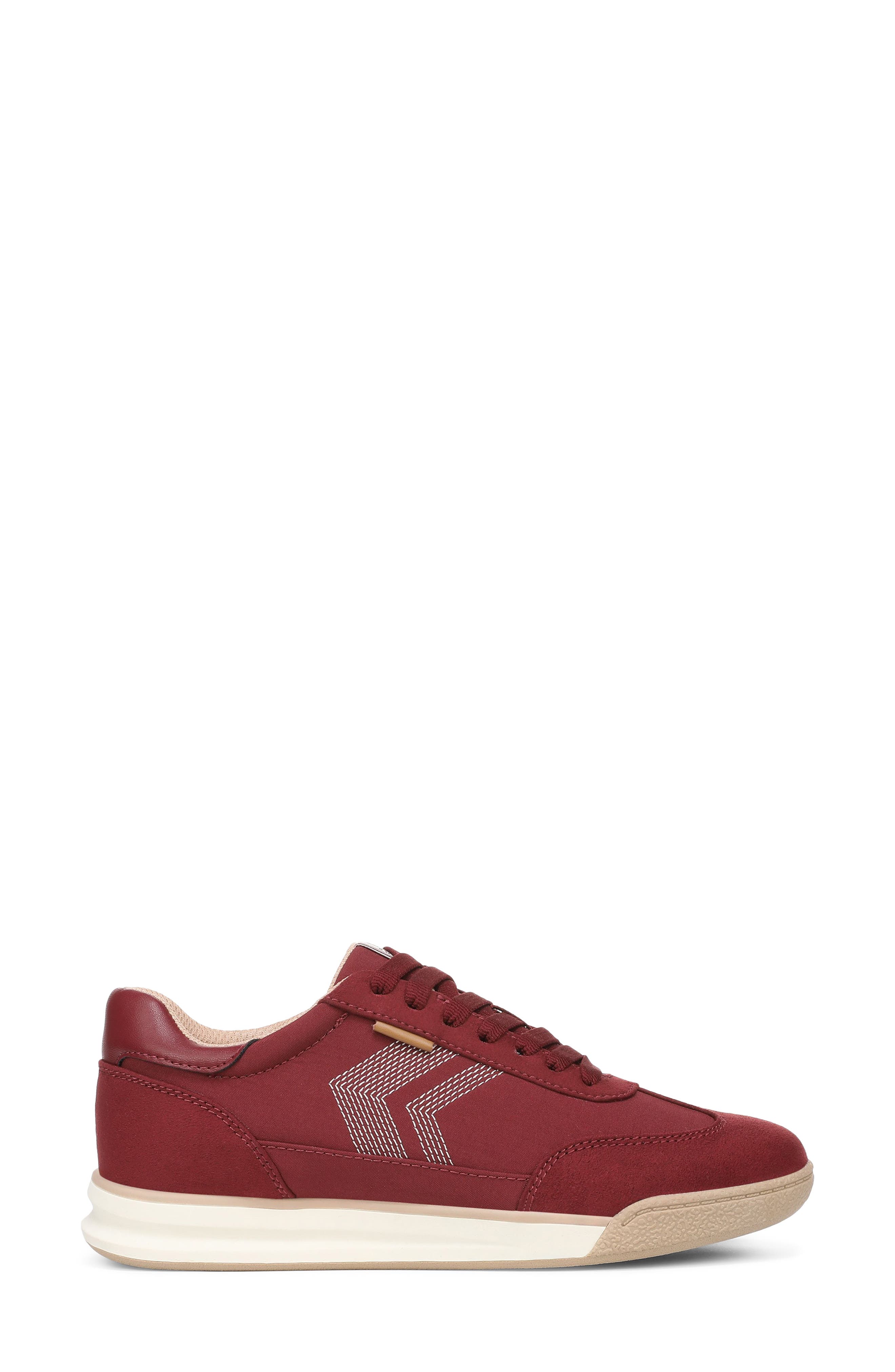Throwback Retro Sneaker, Alternate, color, BURGUNDY MICROSUEDE
