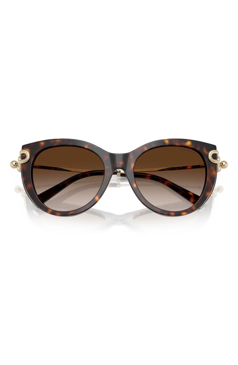 Tiffany & Co. 53mm Gradient Butterfly Sunglasses, Alternate, color, Havana / Brown Gradient