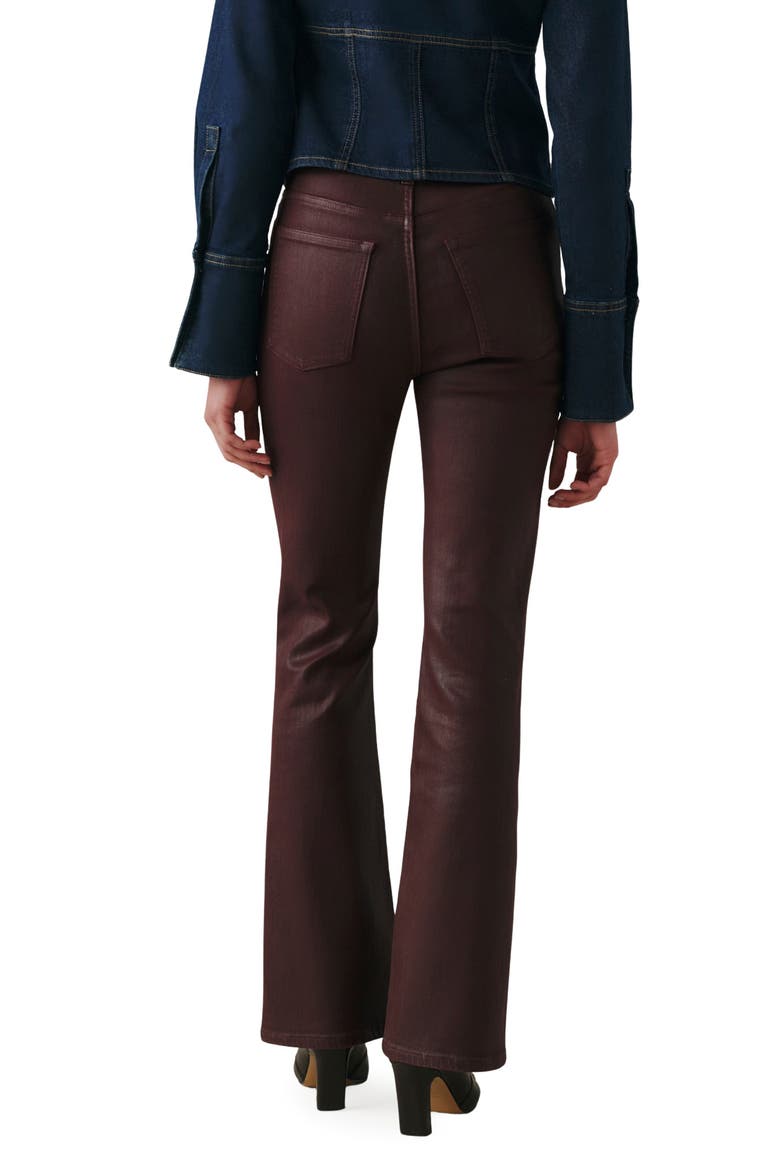 Austin High Waist Coated Bootcut Jeans, Alternate, color, COATED OXBLOOD