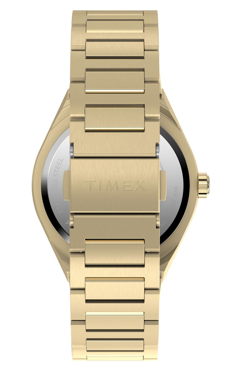 Timex<sup>®</sup> Q Continental Green Dial Bracelet Watch, 39mm, Alternate, color, Gold