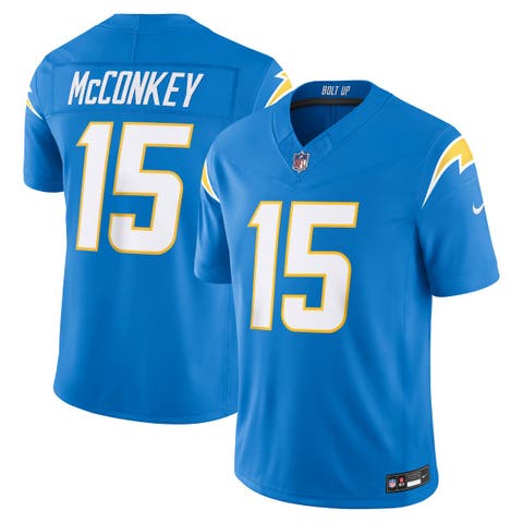 Men's Nike Ladd McConkey Powder Blue Los Angeles Chargers Team Vapor F.U.S.E. Stitched Limited Jersey