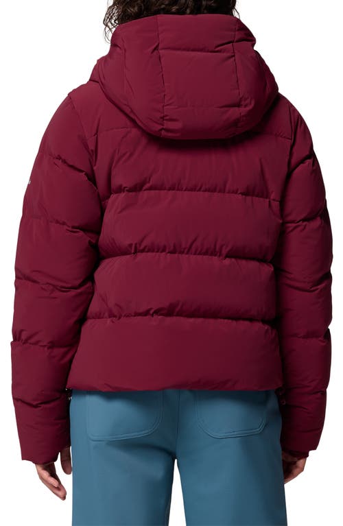 Columbia Amaze Puff™ Water Repellent 650 Fill Power Down Hooded Jacket In Burgundy
