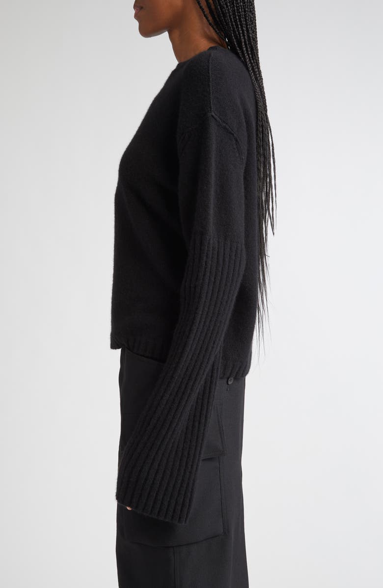 Rick Owens Shroud Cashmere Sweater, Alternate, color, Black
