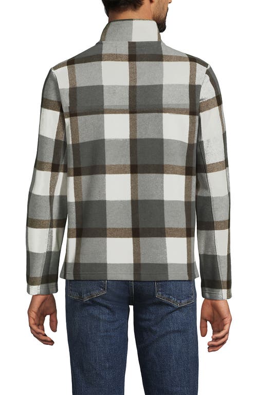 Lands' End Anyweather Fleece Quarter Zip Pullover In Gray