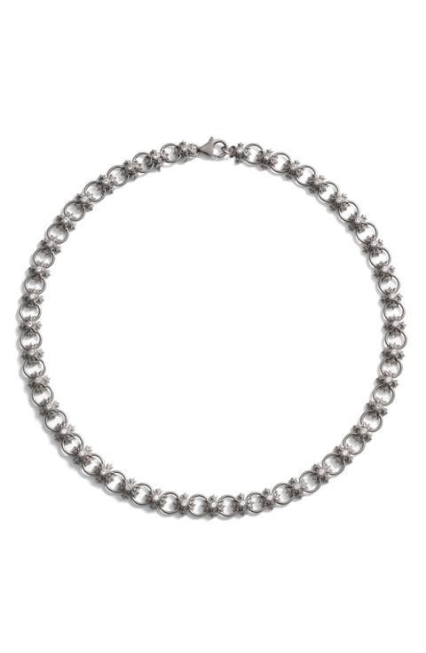 Triple Moon Crest Collar Necklace