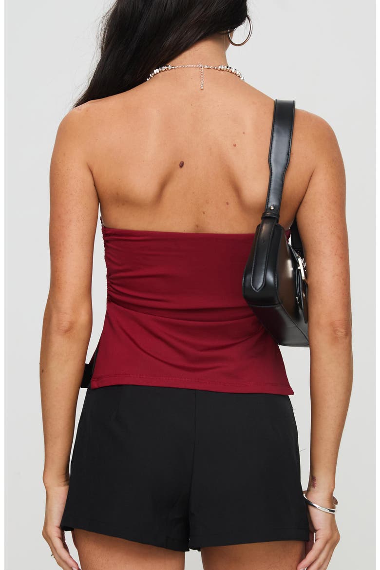 Round the World Strapless Tube Top, Alternate, color, BURGUNDY