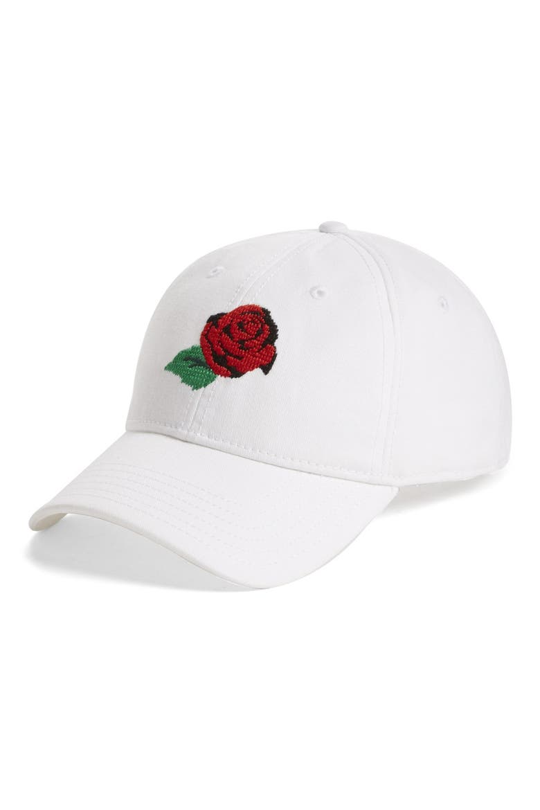 'Rose' Cap, Main, color, WHITE