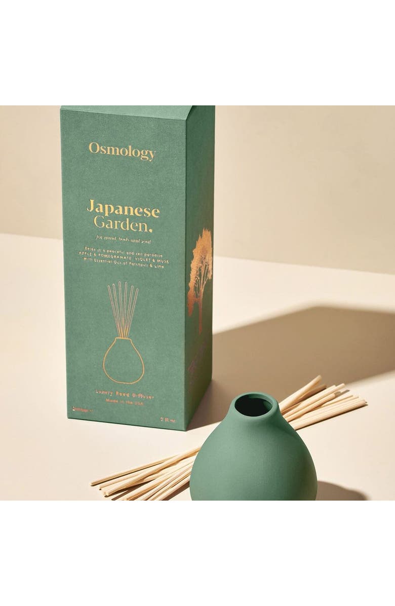 Osmology Japanese Garden Reed Diffuser - Apple Pomegranate and Musk, Alternate, color, Green