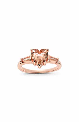 Heart Baguette Statement Ring