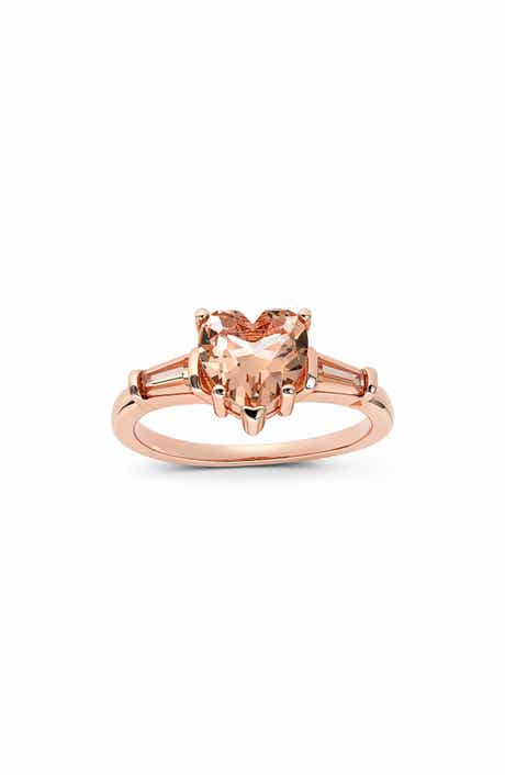 Heart Baguette Statement Ring