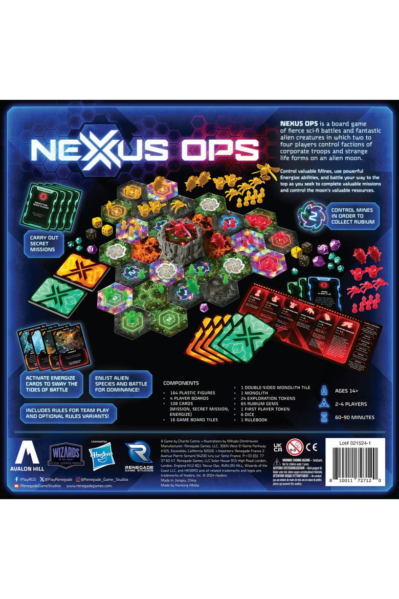 Nexus Ops Strategy Board Game, Alternate, color, Multicolored