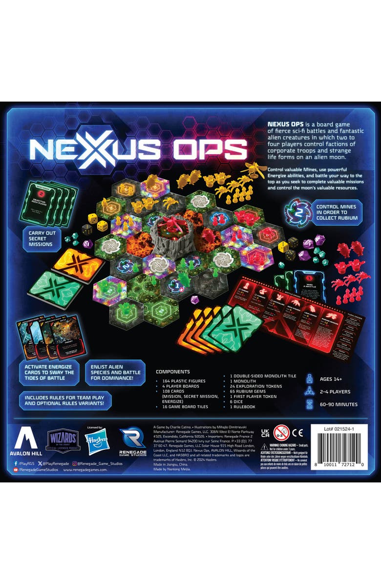 Renegade Game Studios Nexus Ops Strategy Board Game, Alternate, color, Multicolored