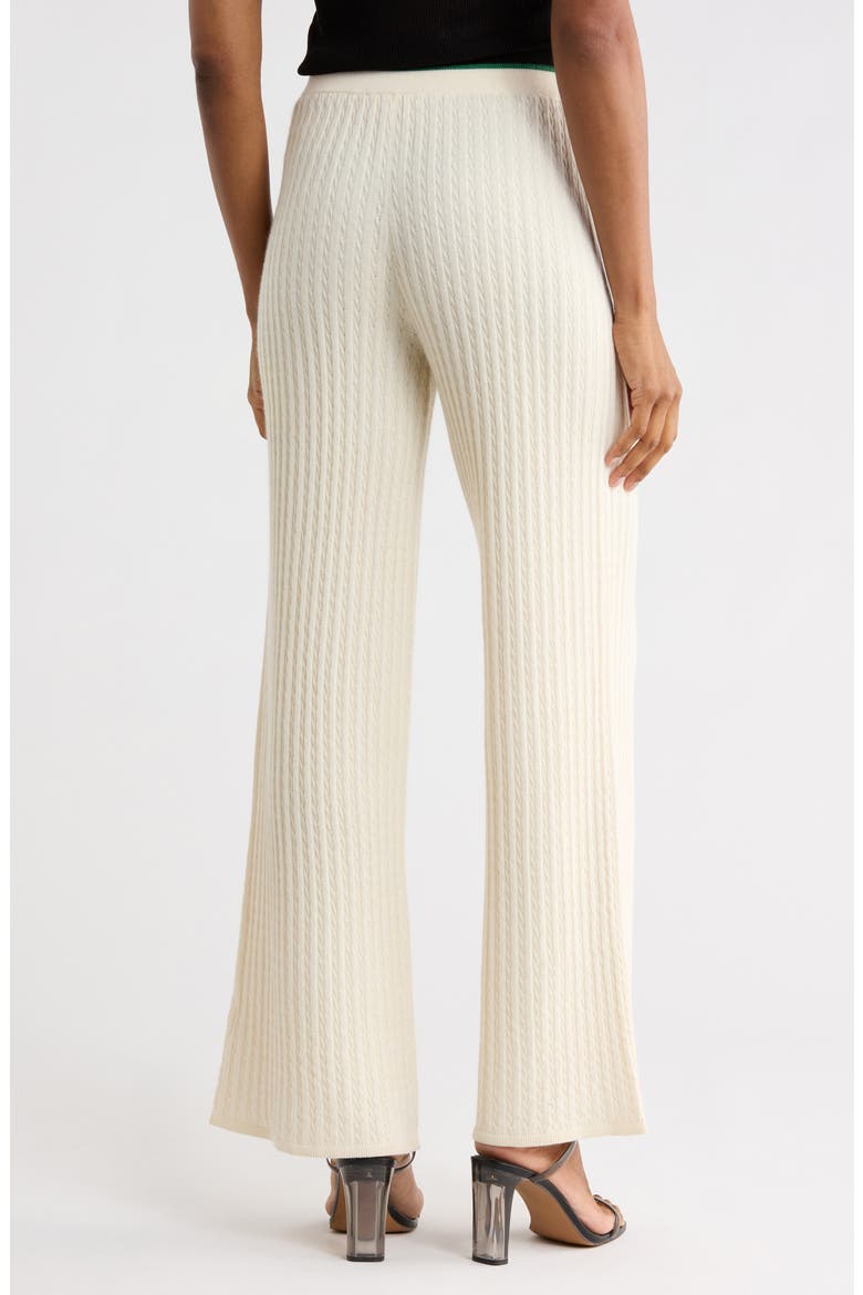 The Cable Cashmere & Silk Sweatpants, Alternate, color, KELLY GREEN MULTI