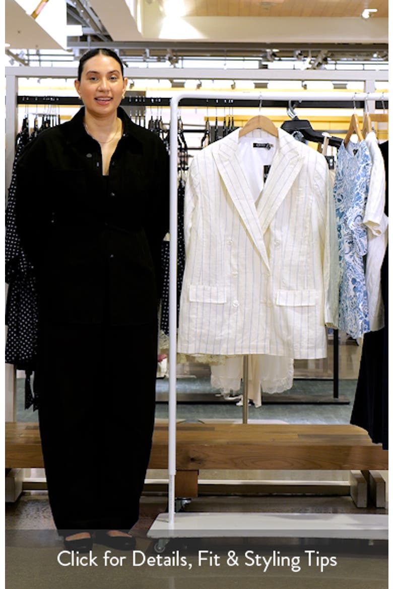 Stripe Double Breasted Linen Blazer video