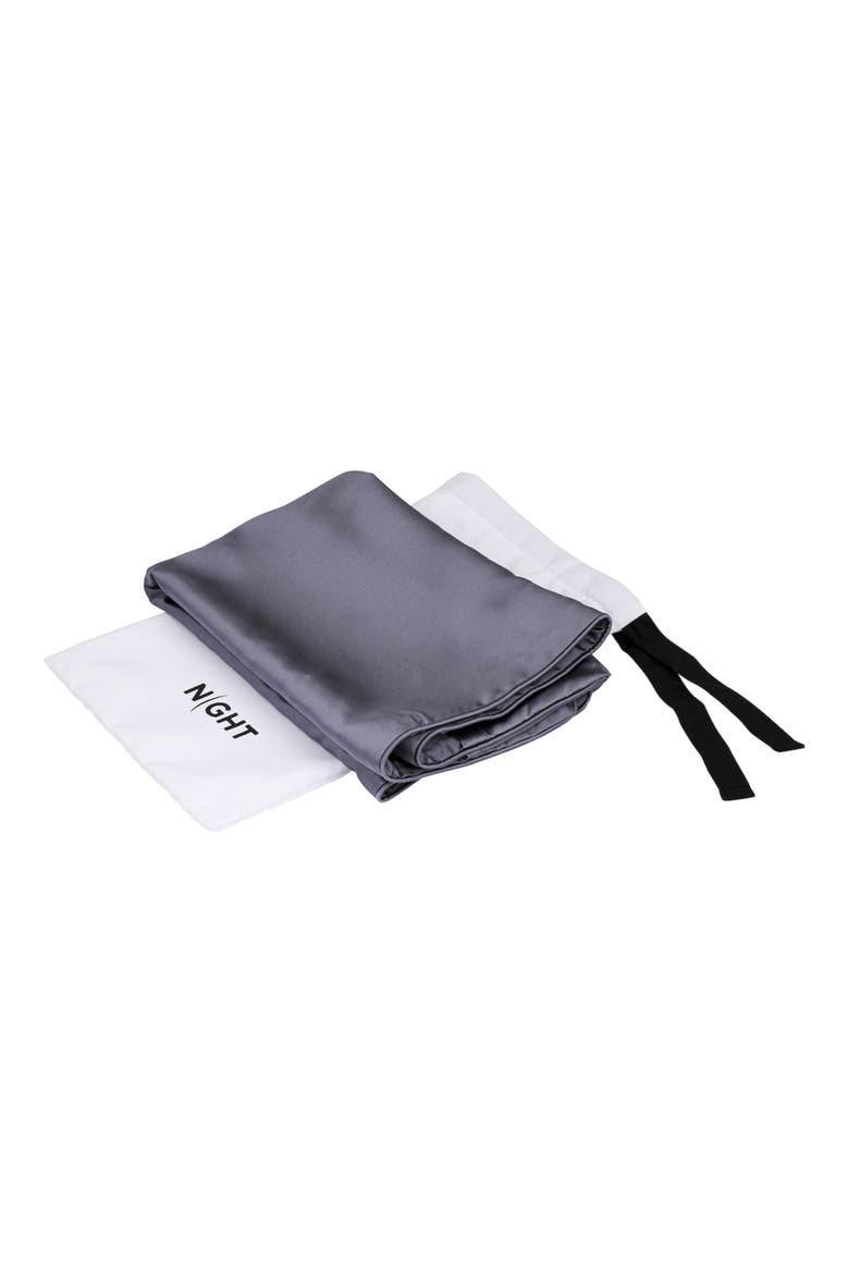 Trisilk™ Stretch Silk Pillowcase, Alternate, color, GUNMETAL